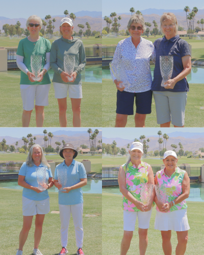 2026 SCGA Women's Four-Ball Net Championship Champion - Camilla J / Mary B (Arroyo); Tina B / Dolly C (Mission); Kelly D / Jojo L H (Pacific); Katie A / Jeannette S (San Andreas)